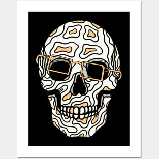 Glasses skull Posters and Art